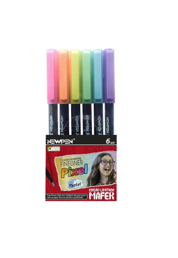 Kit Caneta Pincel Pastel C/6 17032 Newpen